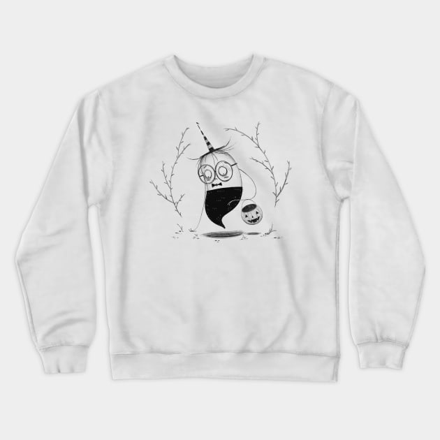 The Sad Ghost Crewneck Sweatshirt by Gummy Illustrations